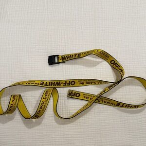 Off-White Bold Yellow Belt with Black Accents